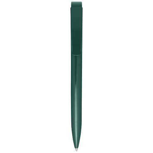 Stylo bille en plastique recyclé personnalisable Lucia Vert forêt